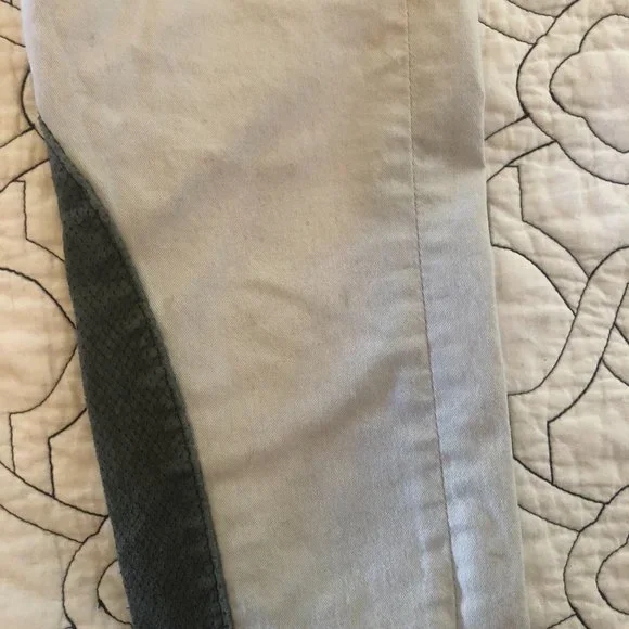 Rag & Bone 25 Cream Gray Skinny Jodhpur Leather Panel Mid-rise - Picture 10 of 12